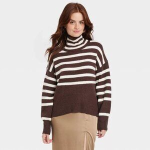 Mock Turtleneck Pullover Sweater - A New Day